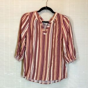 3/4 Sleeve Striped Blouse NWT🏷️